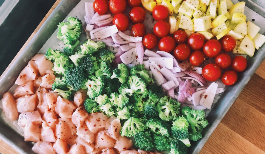 Meal Prep with fresh food.
