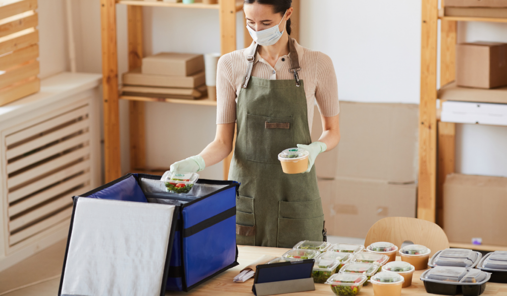 Worker working in delivery service